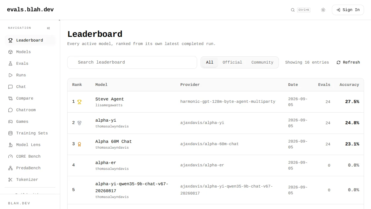 LLM Evals screenshot